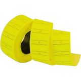 tanex (12 * 21 mm) çizgili flo sarı etiketi (ruloda 800 etiket) - 12x21 mm - Manuel Etiket Makinesi Etiketi