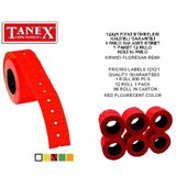 Tanex 12x21 mm Motex Çizgili Kırmızı Fiyat Etiketi