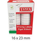 Tanex 16x23 Çizgili Beyaz 1000 Adet 24 Rulo Motex Etiketi