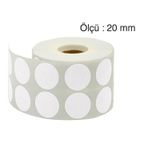 Tanex 20 mm 2500 Adet Gri Nokta Etiket