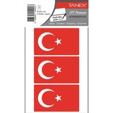 Tanex BYRK-101 80x48 mm 6'lı Paket Türk Bayrağı