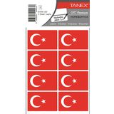 Tanex BYRK-102 52x34 mm 16'lı Türk Bayrağı