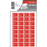 Tanex BYRK-104 22x16 mm 64'lü Paket Türk Bayrağı
