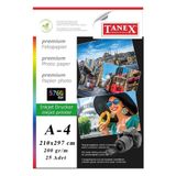 TANEX Fotoğraf Baskı Kağıdı A-4 200 Gr/m2 25'li 1 Paket A4 Fotoğraf Kağıdı Ofis Ve Ev Tipi Mürekkepli Yazıcılar İçin (Beyaz)