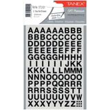 Tanex Harf Sticker 2 Sayfa STC-501 - 4 Paket - Beyaz - Kırmızı