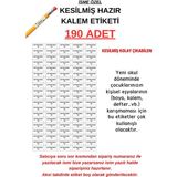 Tanex Isimli Okul Etiketi Defter Kitap Kalem Etiketi 190 Adet