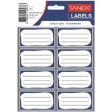 Tanex Kids Okul Etiketi Bordürlü Mavi 5Li - 6 Paket