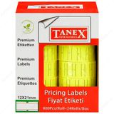Tanex Motex Çizgili Sarı 12x21mm 24 Adet Fiyat Etiketi