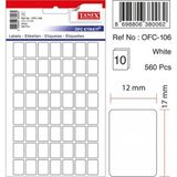Tanex OFC-106 12x17 mm Beyaz 560 Pcs Etiket