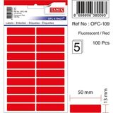 Tanex Ofc-109 Flo Kırmızı Ofis Etiketi 50 Ad-10-Lu Poşet 50 mm Ölçülerle Sarf Malzemeler İçin