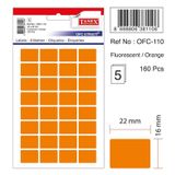 Tanex OFC-110 Flo Turuncu 50 Adet 10'lu Poşet Ofis Etiketi
