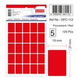 Tanex OFC-112 Flo Kırmızı Ofis Etiketi