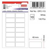 Tanex OFC-113 Beyaz 140 Adet Ofis Etiketi