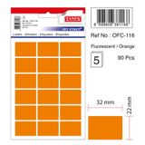 Tanex OFC-116 Flo Turuncu 90 Adet Ofis Etiketi