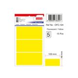 Tanex OFC-124 Flo Sarı Ofis Etiketi