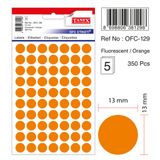 Tanex OFC-129 Flo Turuncu 350 Adet Ofis Etiketi