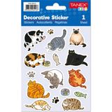 Tanex Puffy Sevimli Kediler Sticker-1