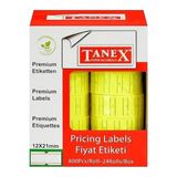 Tanex Sarı Çizgili Florasan Motex 12x21 6'lı Etiket