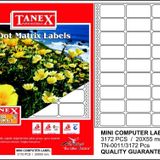 Tanex TN-0011 20x55 mm Sürekli Form Yazıcı Etiketi