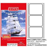 Tanex TN-0024 64x100 mm Sürekli Form Yazıcı Etiketi
