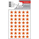 Tanex TNX-305 Flo Turuncu 17 mm 80'li Yıldız Gülen Yüz Etiketi