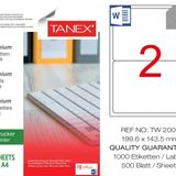 Tanex TW-2002 199.6x143.5 mm 500'lü Laser Etiket