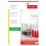 Tanex TW-2014 99.1x38.1 mm Şeffaf 25 Adet Laser Etiket