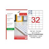 Tanex TW-2032 52.5x35 mm 100'lü Kuşe Laser Etiket