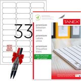 Tanex Tw-2033 63x46 Mm Laser Etiket 100 Tabaka 2'li Asetat Kalem