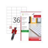 Tanex Tw-2035 52x33 Mm Laser Etiket 100 Tabaka 2'li Asetat Kalem
