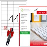 Tanex Tw-2044 48x25 Mm Laser Etiket 100 Tabaka 2'li Asetat Kalem