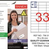 Tanex TW-2133 70x25 mm Sevkiyat ve Lojistik Etiketi