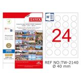 Tanex TW-2140 24x25 600'lü Polyester Etiket