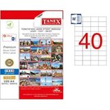 Tanex TW-2240 48.5x25.4 mm 100 Adet Lazer Etiketi