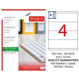 Tanex TW-2370 210x70 mm Lazer Etiket
