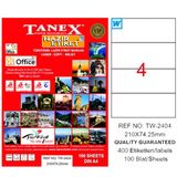 Tanex TW-2404 210x74.25 mm 100 Adet Lazer Etiket