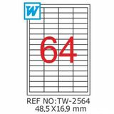 Tanex TW-2564 48.5x16.9 mm 6400 Adet Yazıcı Etiketi