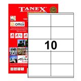 Tanex TW-2610 105x57 mm 1.000 Adet Beyaz Yazıcı Etiketi