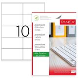 Tanex TW-2610 Premium 105x57 mm 100'lü A4 Lazer Etiket