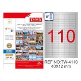 Tanex TW-4110 25x110 2750'li Gümüş Lazer Etiket