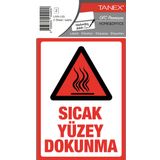 Tanex UYR-123 Sıcak Yüzey 2'li Uyarı Etiketi