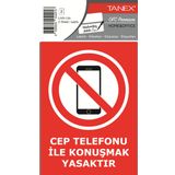 Tanex UYR-124 Cep Telefonu 2'li İkaz Uyarı Etiketi