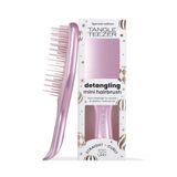 Tangle Teezer Mini Ultimate Detangler Chrome Saç Açıcı Fırça Islak ve Kuru Saçlar İçin Satin Pink Patentli Çift Katmanlı Diş Teknolojisi Seyahat Boyu