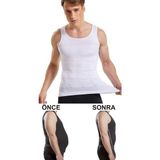 TangModa Erkek Korse Atlet Beyaz Bel Korsesi Toparlayıcı 2 Beden Inceltici Korse Atlet - XL