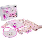 Tangmoda Kız Bebek Yenidoğan Giyim Seti 5 Parça Pembe Panda Desenli Hastane Çıkışı - 0 - 3 Ay - Açık Lila