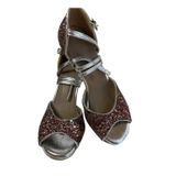 Tango, Salsa,bacata, Swıng Cazz Kadın Dans Ayakkabısı Kapalı Topuk 8,5 Cm (13 PONT) (EU Ayakkabı Beden Sistemi, Yetişkin, Sayısal, Orta, 38)