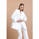 Tangül&Ali'S Moda Evi Beyaz Blazer Ceket-Pantolon Takkım