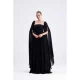 Tangül&Ali'S Moda Evi Helen Şifon Siyah Maxi Elbise