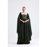 Tangül&Ali'S Moda Evi Helen Şifon Yeşil Maxi Elbise