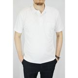 Taniş Erkek Petek Yaka Cepli Düz Baba T-Shirt - XL - Beyaz